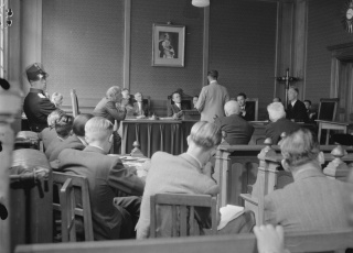 Tribunaal Den Bosch, 1945 foto: C. Blazer